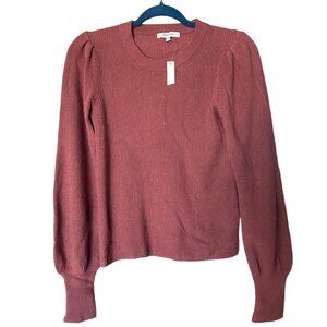 NWT Madewell Merino Wool and Alpaca Blend Burgundy Baybrook Sweater Sz XS